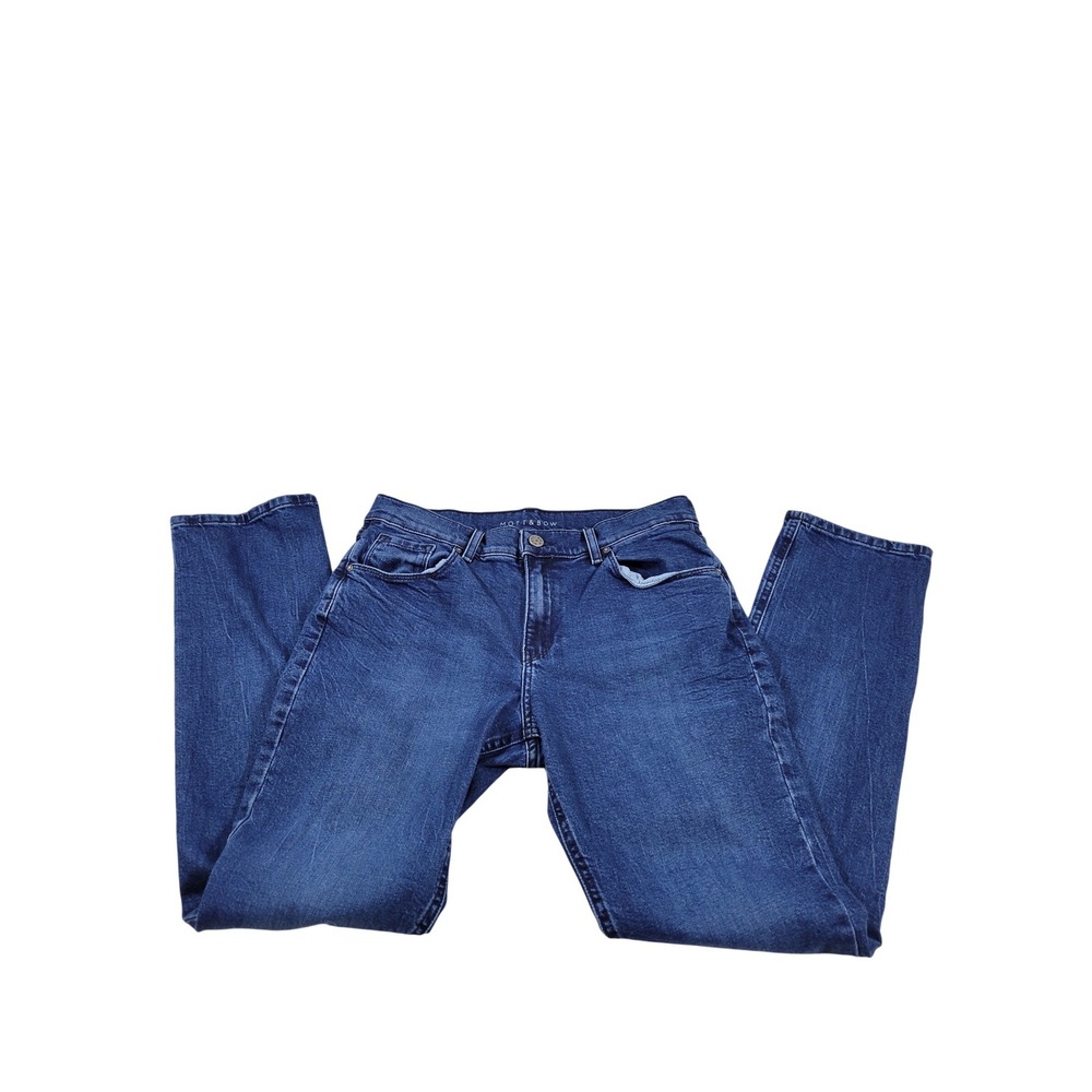 Mott & Bow Boyfriend Jeans Womens 31 Blue Excellent Straight Leg Denim worn once